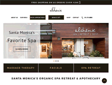 Tablet Screenshot of alchemiespa.com